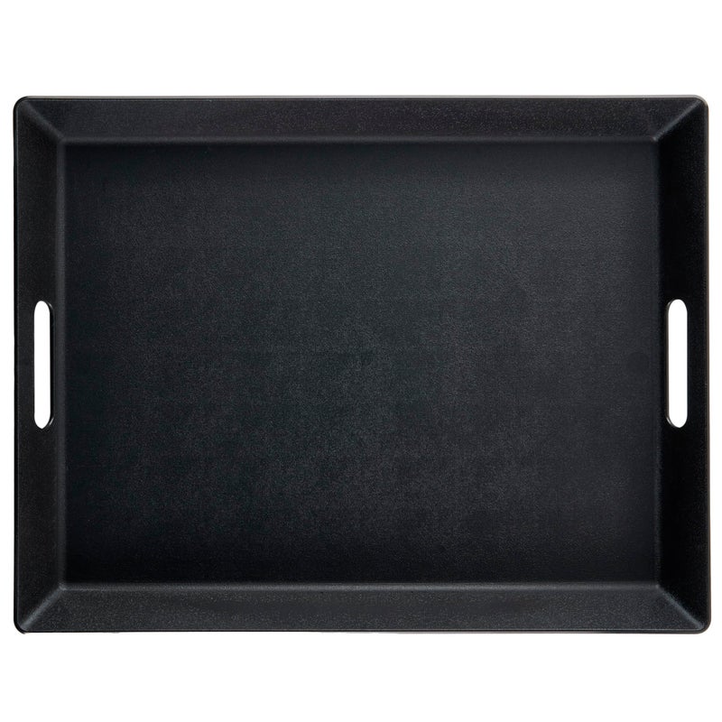 Get G.E.T. RST-1522-BK Non-Skid Ottoman / Coffee Table Serving Tray, 15" x 20", Black - Image 3